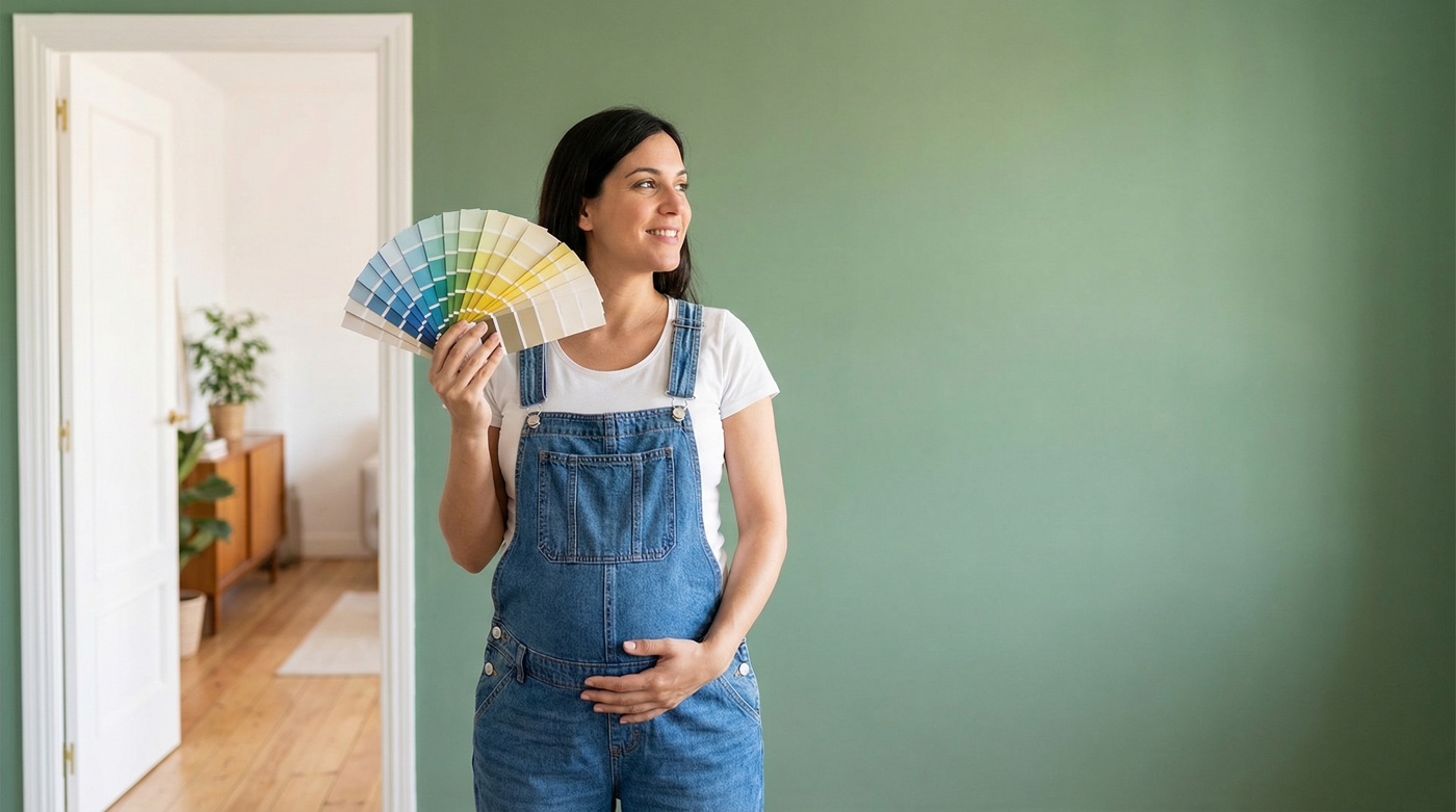 Habitació d'infant amb parets pintades amb pintura natural mineral